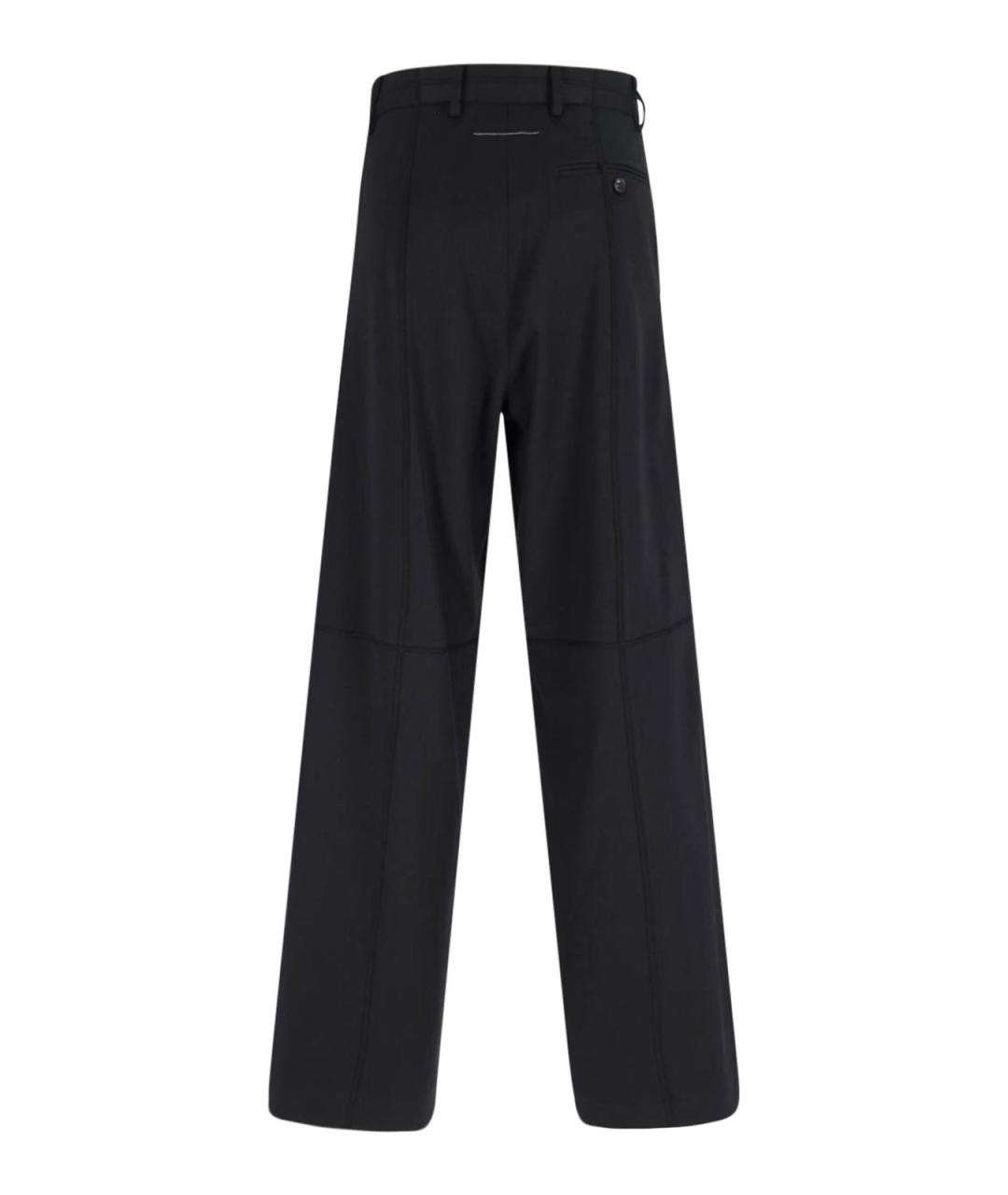 MM6 MAISON MARGIELA Черные шерстяные брюки широкие, фото 2