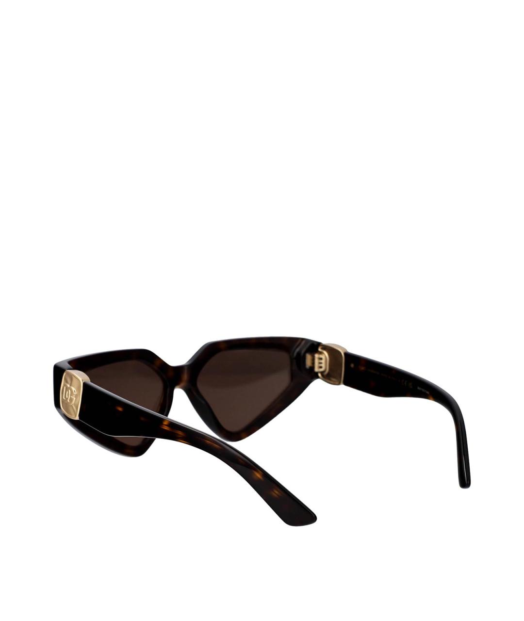 DOLCE&GABBANA Коричневые солнцезащитные очки, фото 4