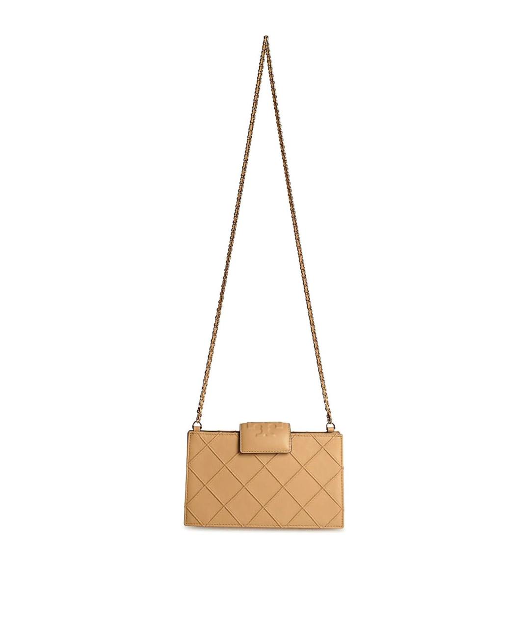 TORY BURCH Бежевый кожаный кошелек, фото 1