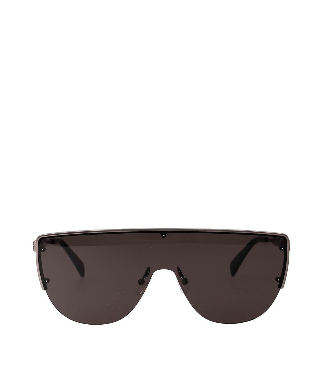 ALEXANDER MCQUEEN Серые металлические солнцезащитные очки, фото 1