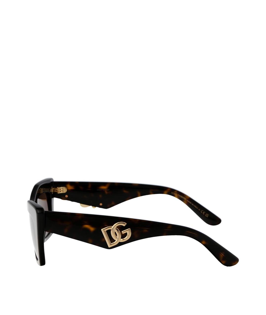 DOLCE&GABBANA Коричневые солнцезащитные очки, фото 3