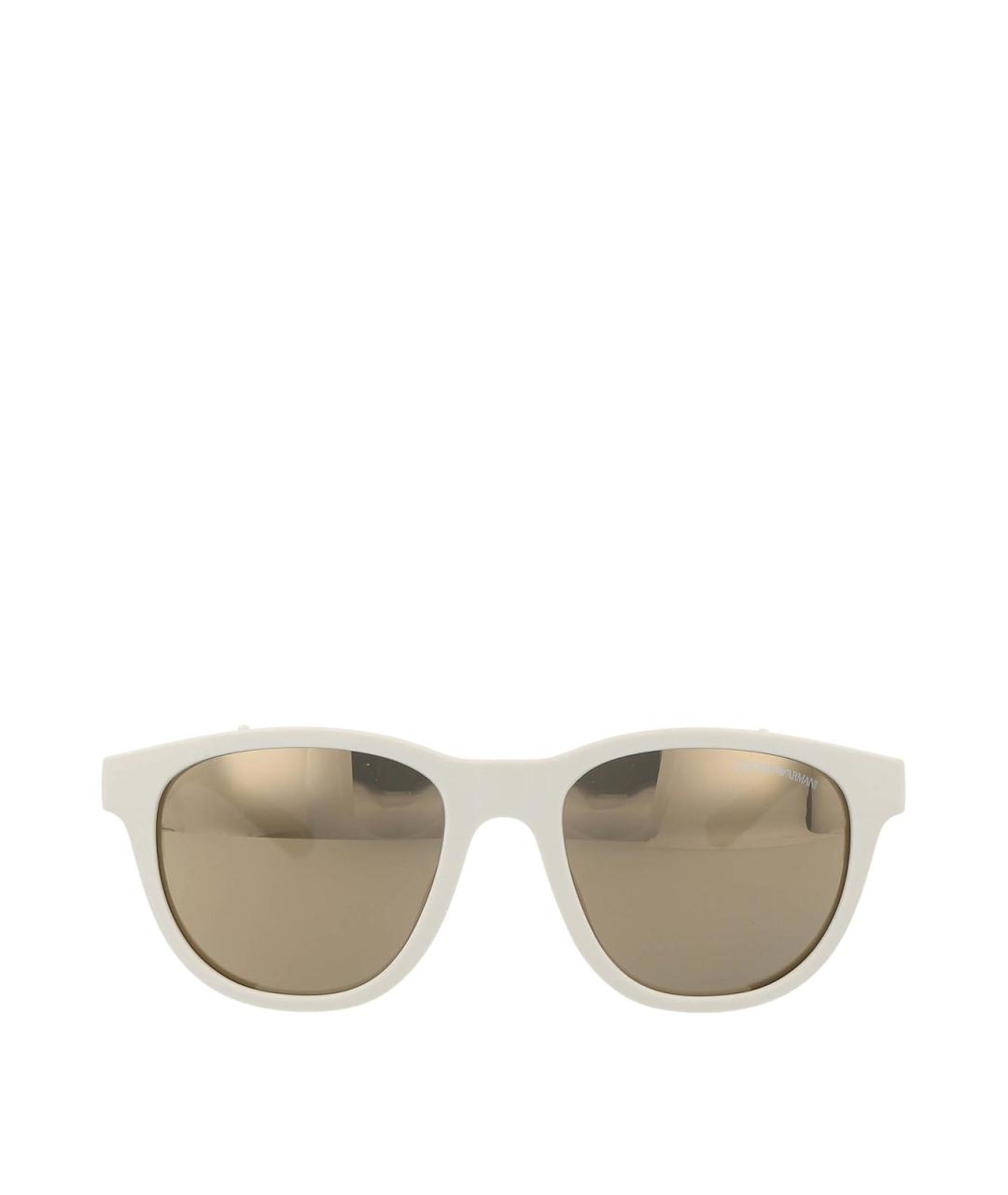 EMPORIO ARMANI Белые пластиковые солнцезащитные очки, фото 1