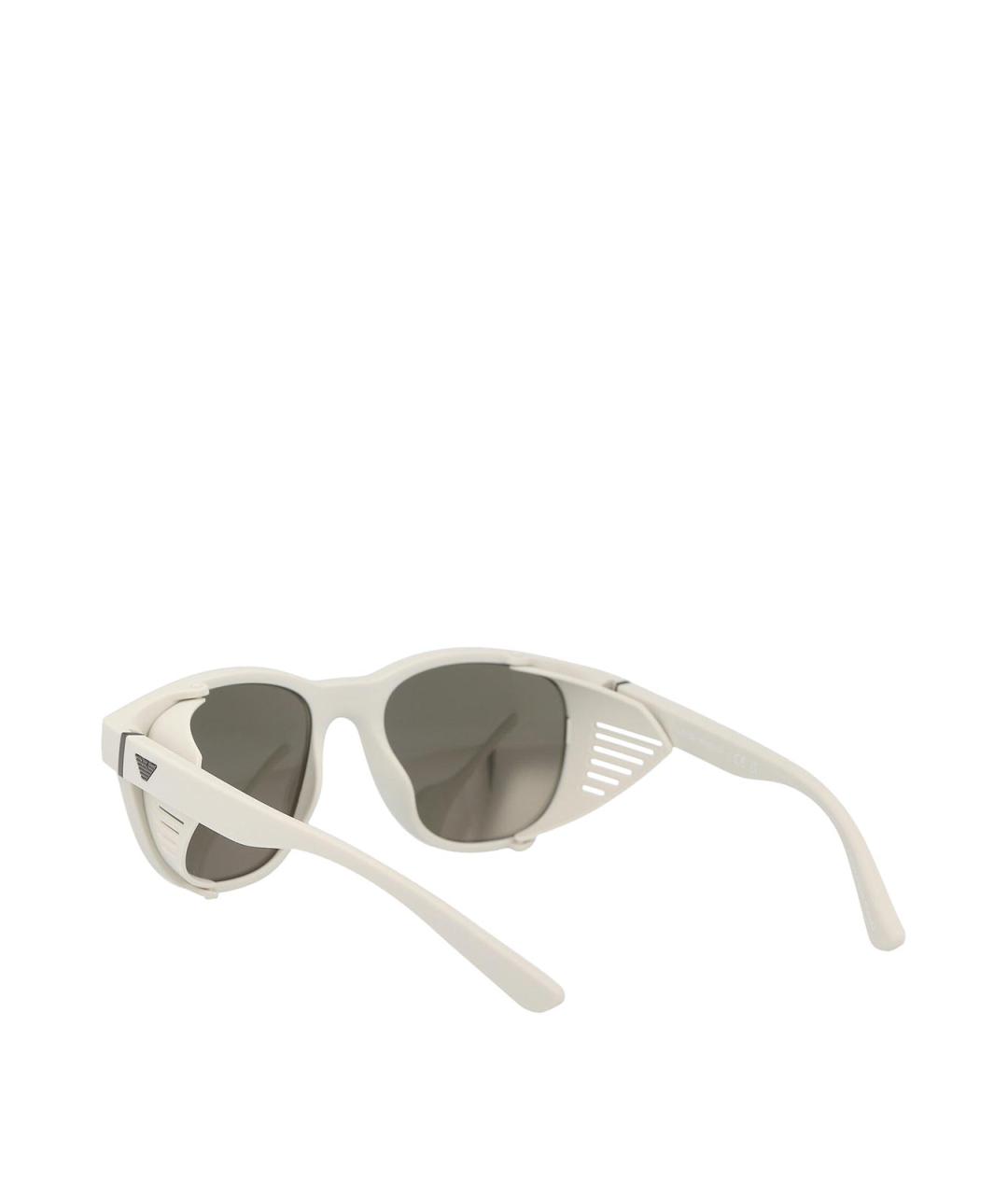 EMPORIO ARMANI Белые пластиковые солнцезащитные очки, фото 4