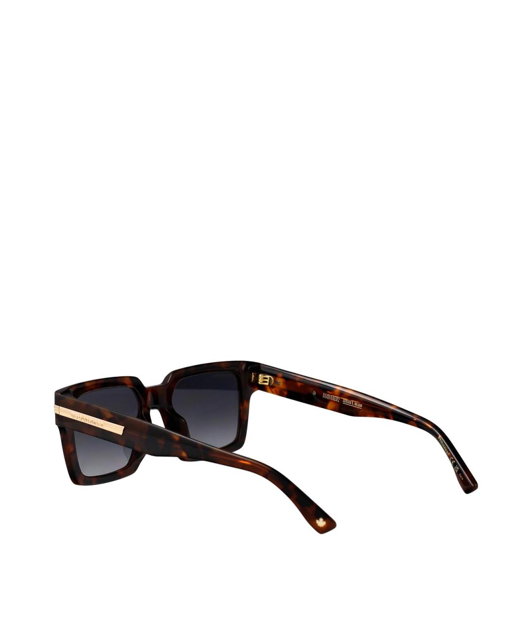 DSQUARED2 Коричневые пластиковые солнцезащитные очки, фото 4