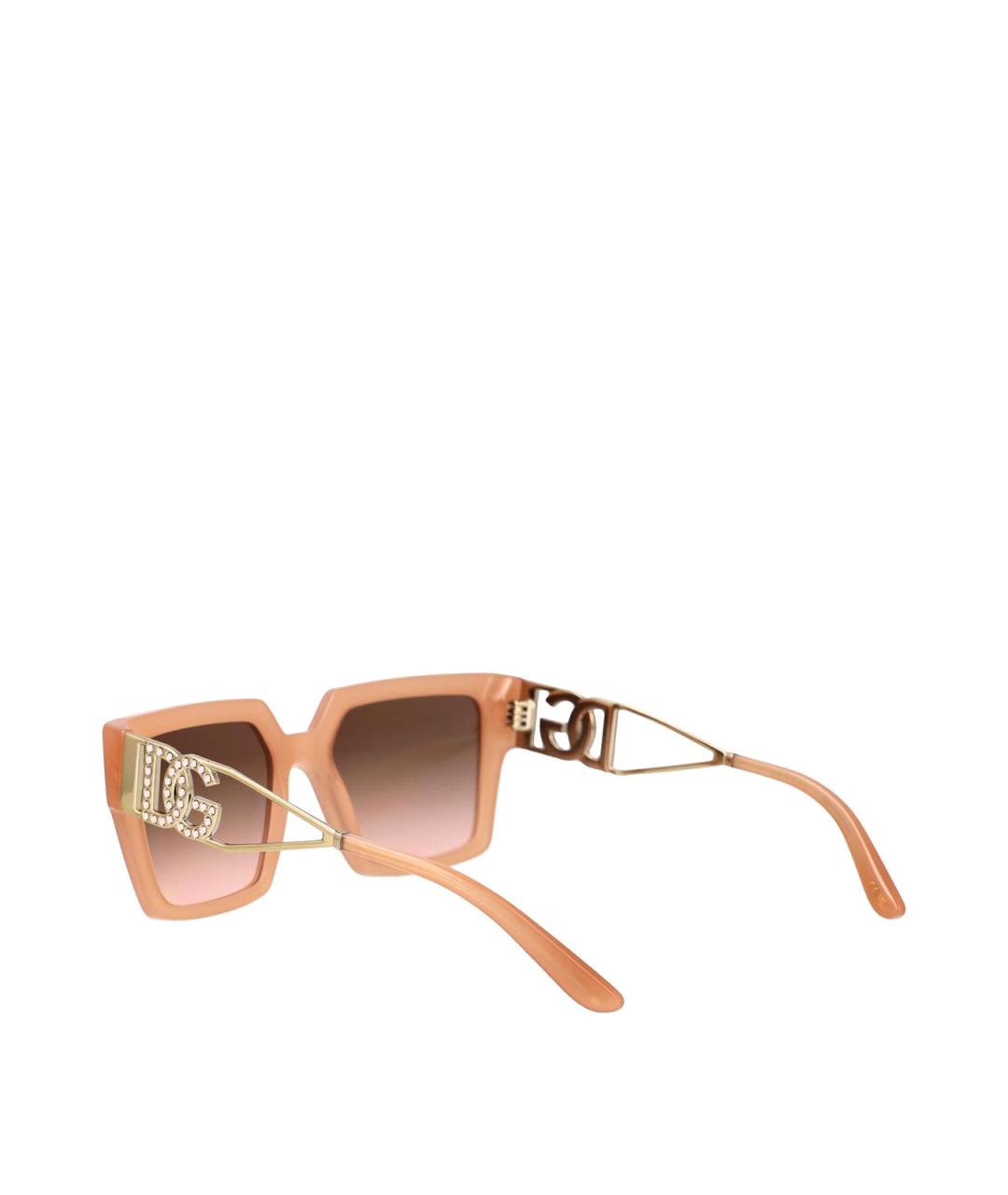 DOLCE&GABBANA Бежевые солнцезащитные очки, фото 4