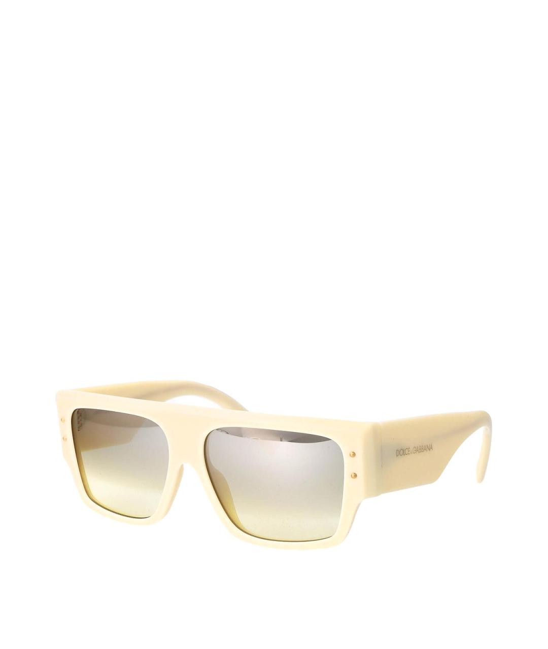 DOLCE&GABBANA Бежевые солнцезащитные очки, фото 2