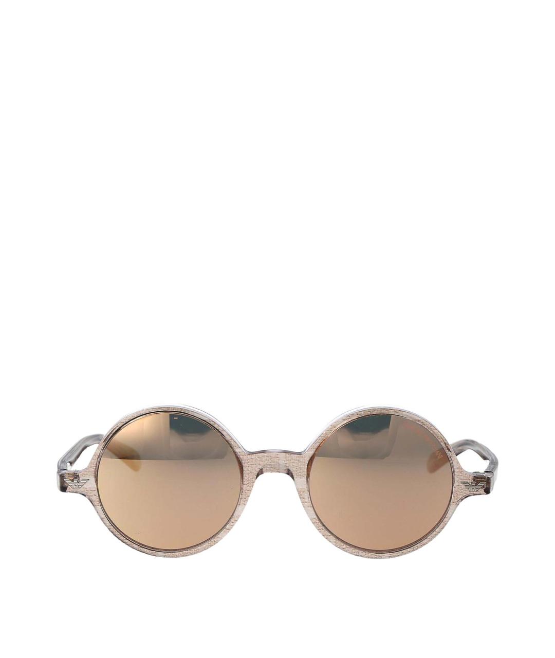EMPORIO ARMANI Коричневые пластиковые солнцезащитные очки, фото 1