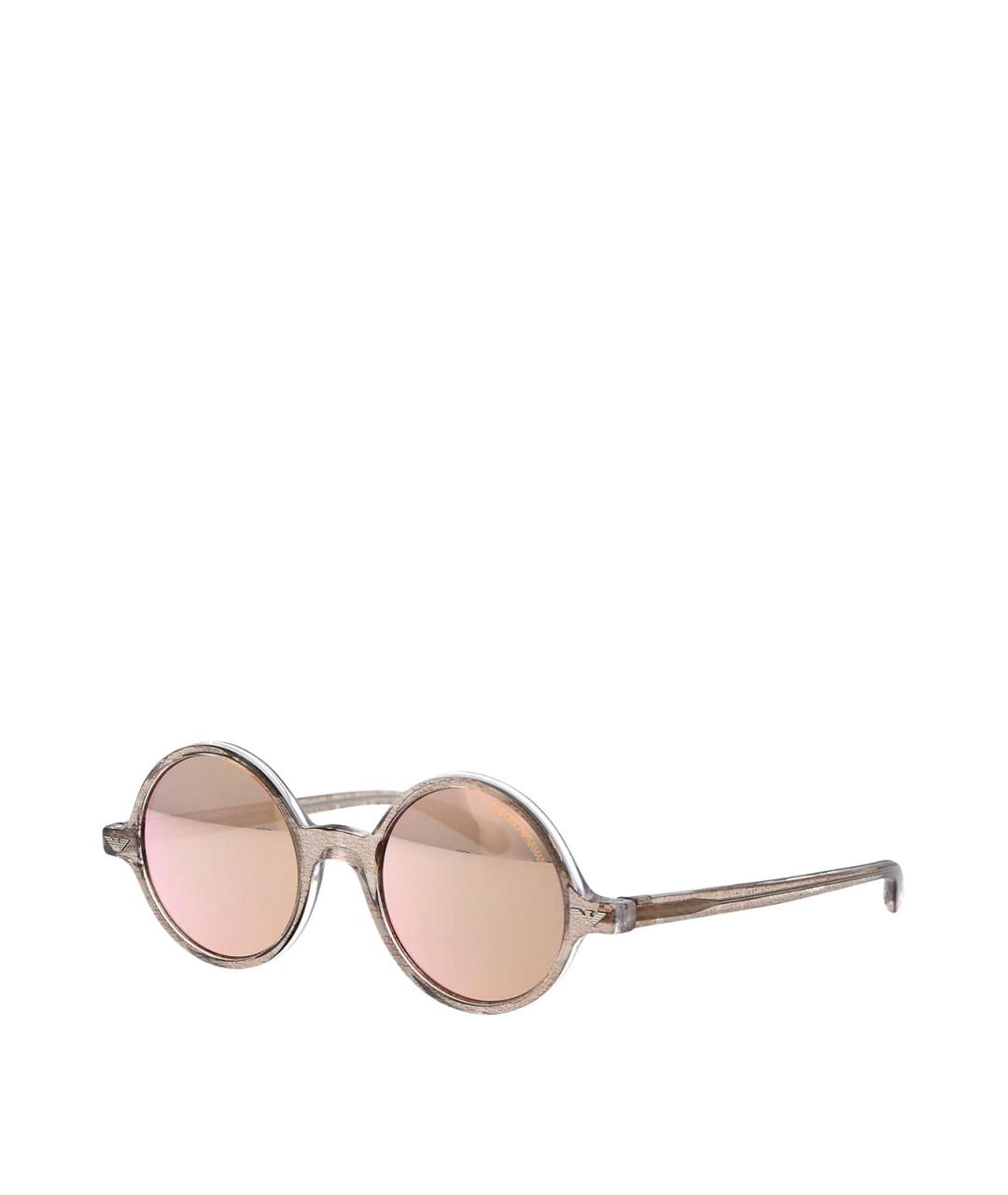 EMPORIO ARMANI Коричневые пластиковые солнцезащитные очки, фото 2