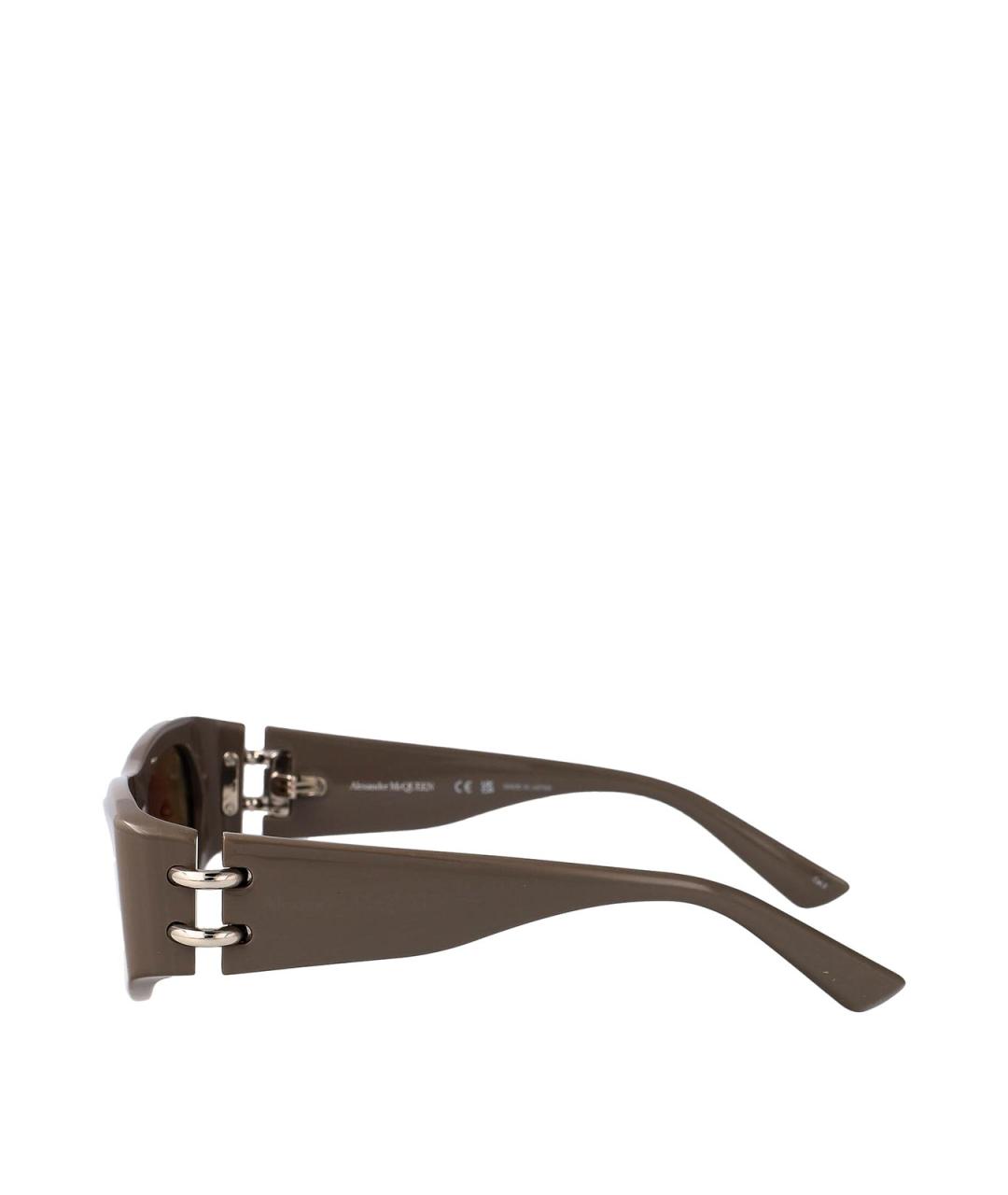 ALEXANDER MCQUEEN Коричневые солнцезащитные очки, фото 3