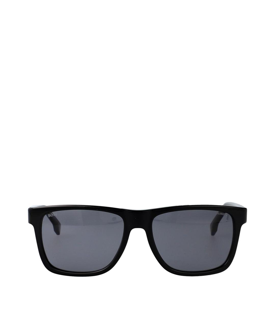 HUGO BOSS Черные пластиковые солнцезащитные очки, фото 1