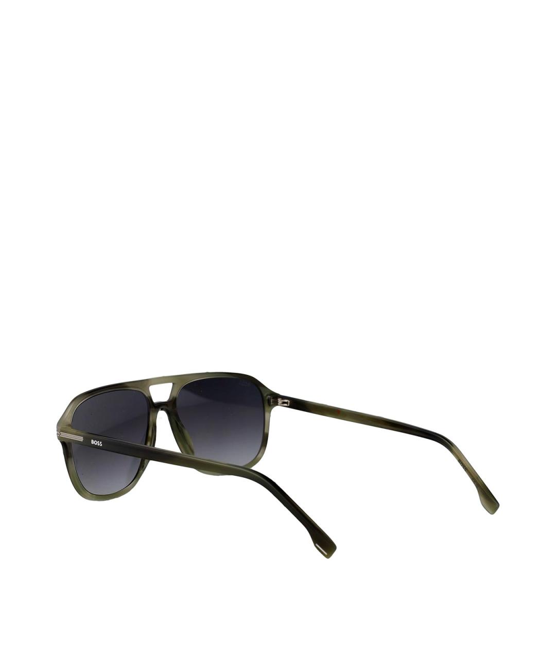 HUGO BOSS Зеленые пластиковые солнцезащитные очки, фото 4