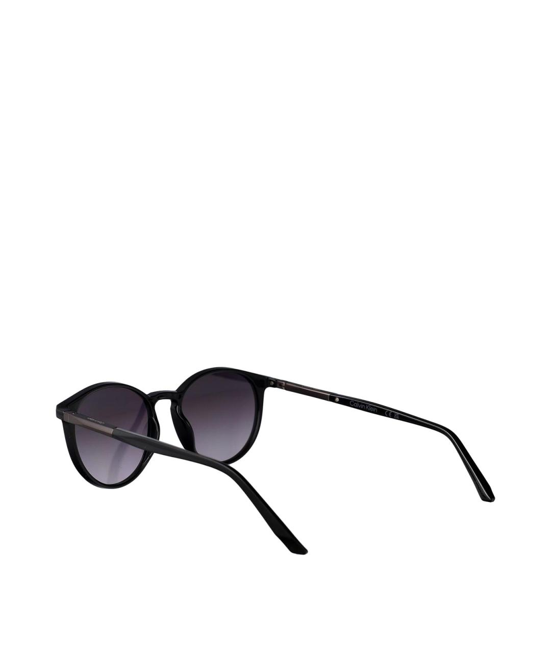CALVIN KLEIN Черные пластиковые солнцезащитные очки, фото 4