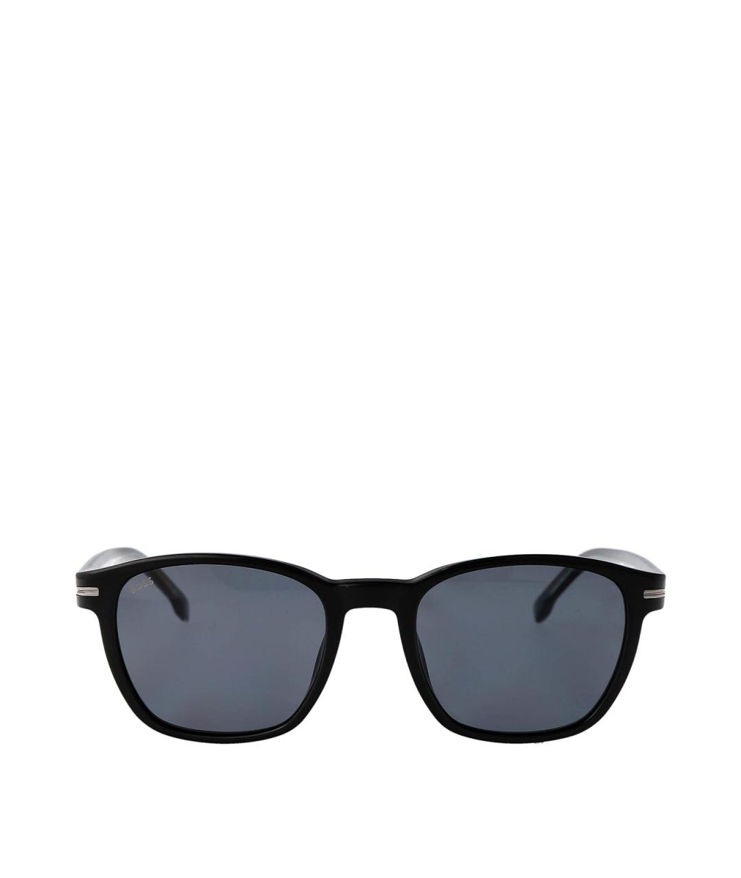 HUGO BOSS Черные пластиковые солнцезащитные очки, фото 1