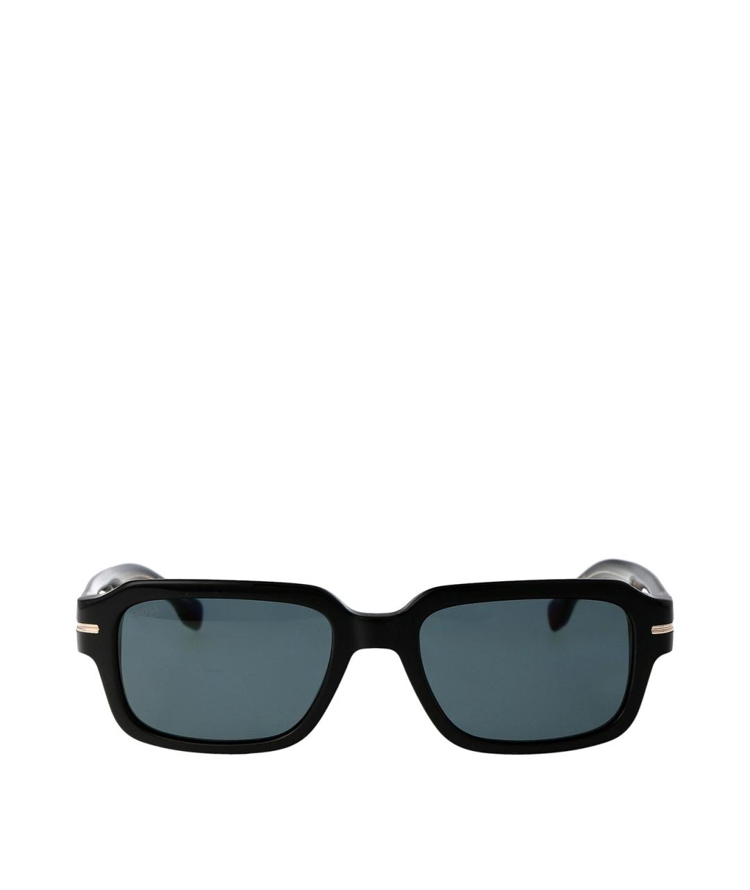 HUGO BOSS Черные пластиковые солнцезащитные очки, фото 1
