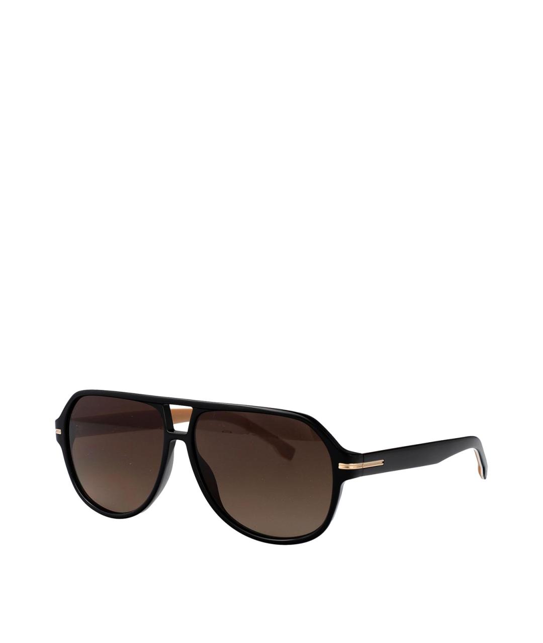 HUGO BOSS Черные пластиковые солнцезащитные очки, фото 2