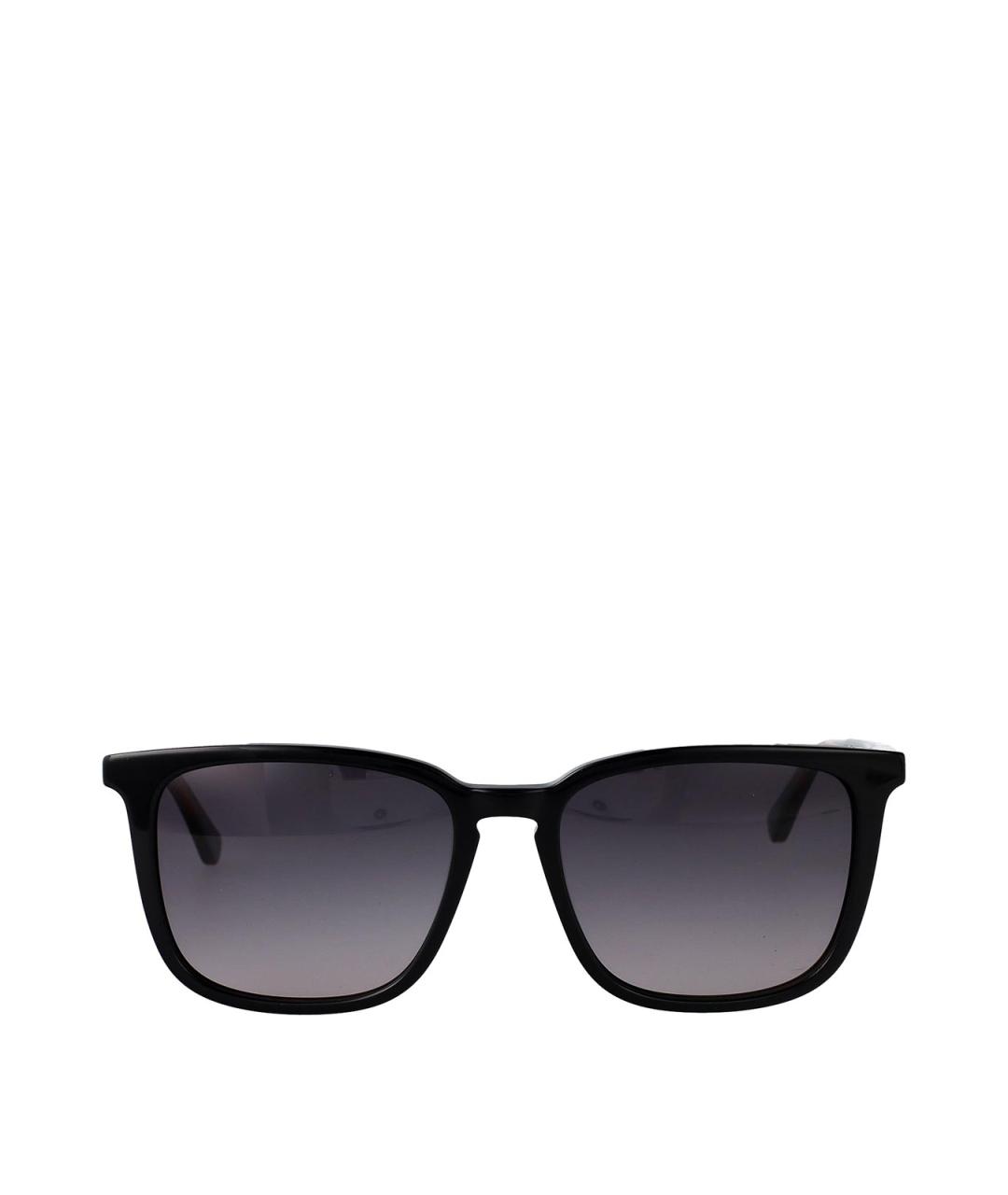 CALVIN KLEIN Черные пластиковые солнцезащитные очки, фото 1