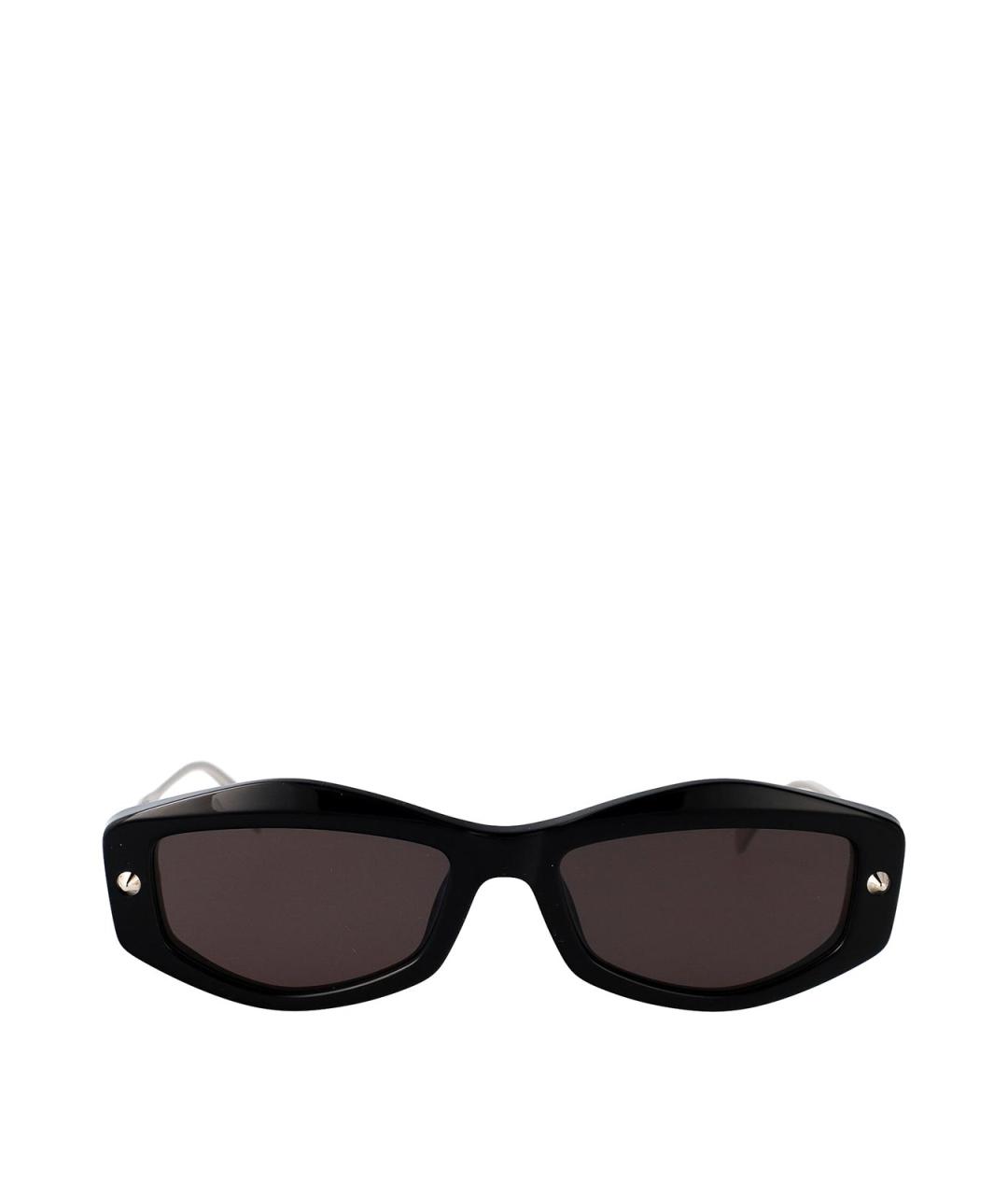 ALEXANDER MCQUEEN Черные металлические солнцезащитные очки, фото 1