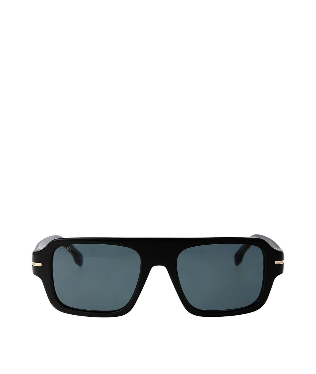 HUGO BOSS Черные пластиковые солнцезащитные очки, фото 1