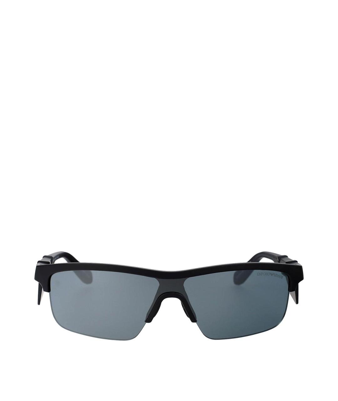 EMPORIO ARMANI Черные пластиковые солнцезащитные очки, фото 1