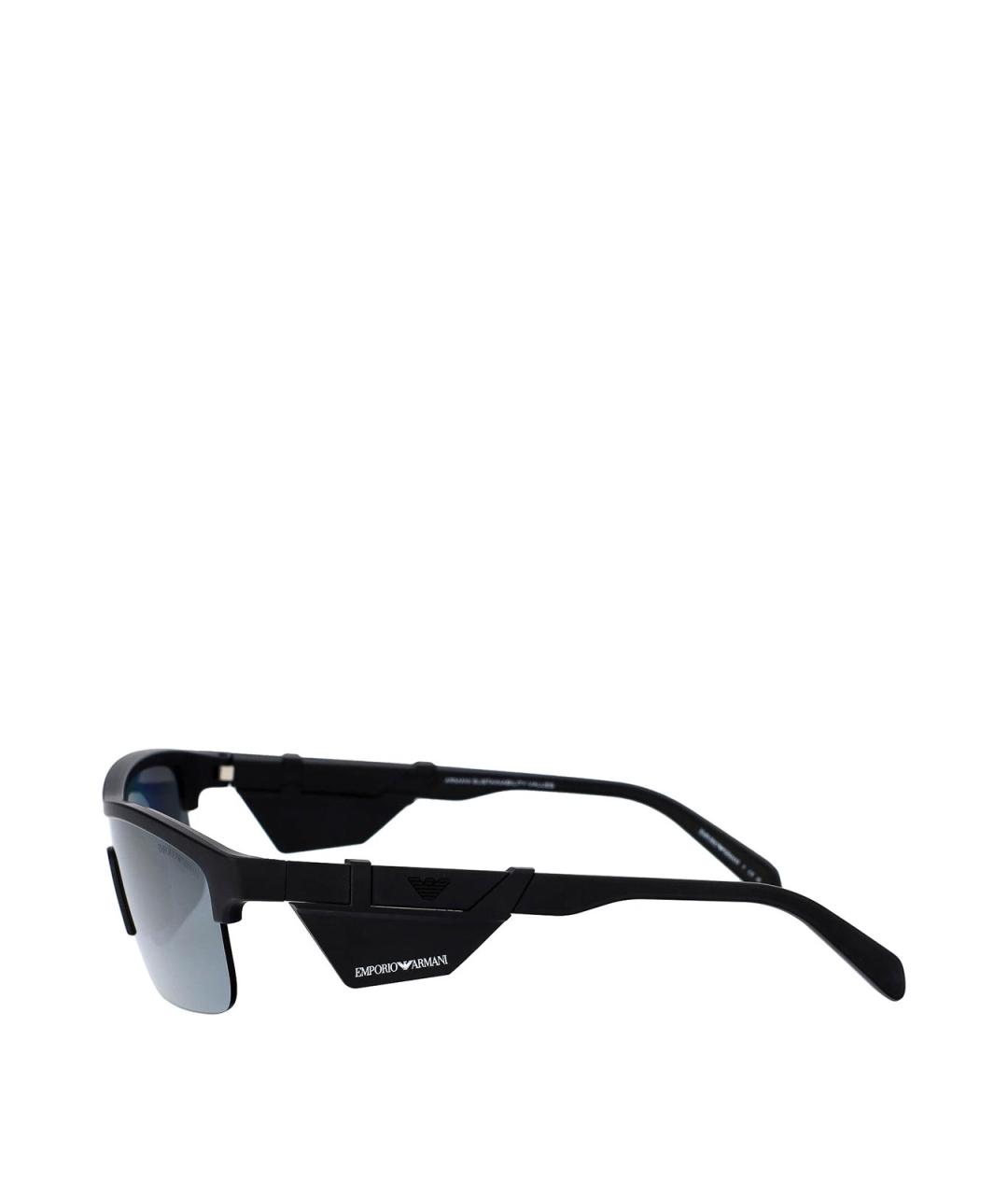 EMPORIO ARMANI Черные пластиковые солнцезащитные очки, фото 3