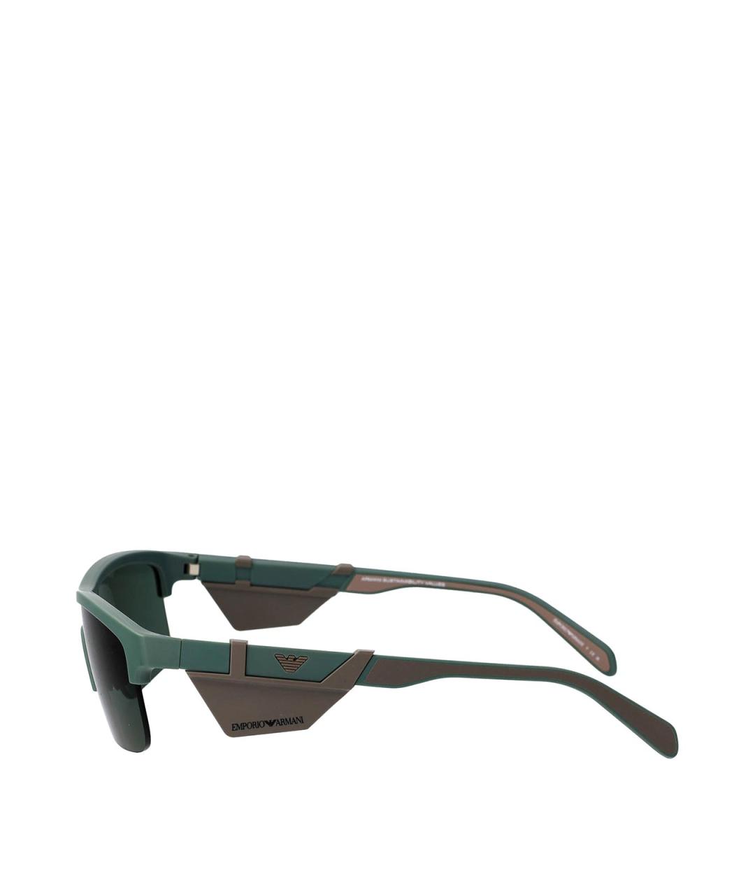 EMPORIO ARMANI Зеленые пластиковые солнцезащитные очки, фото 3