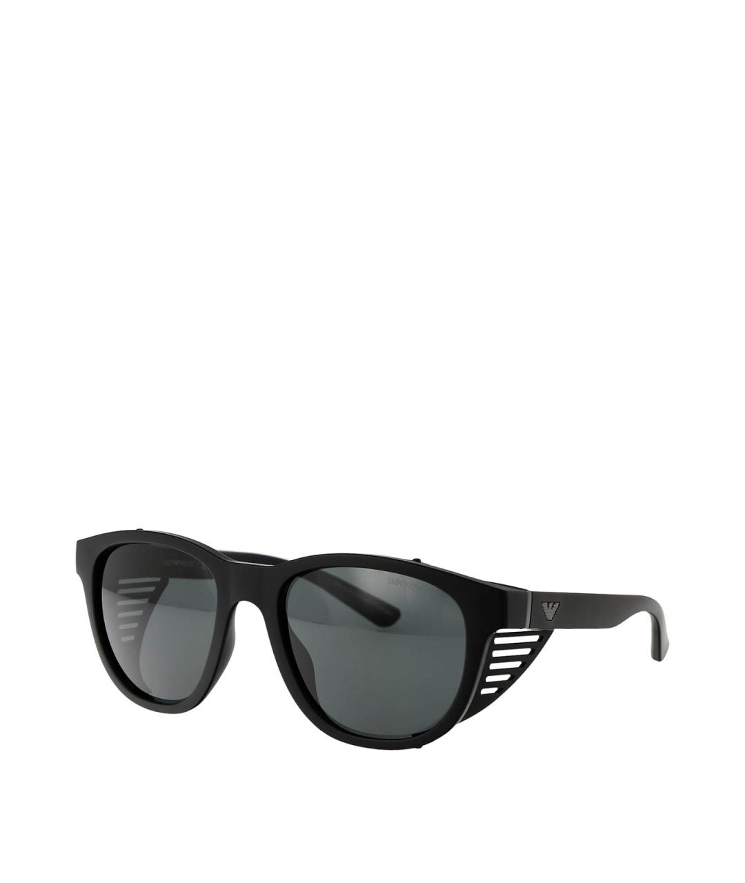 EMPORIO ARMANI Черные пластиковые солнцезащитные очки, фото 2