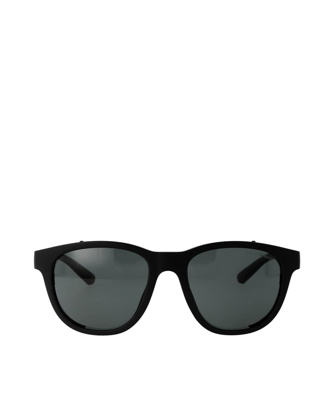 EMPORIO ARMANI Черные пластиковые солнцезащитные очки, фото 1