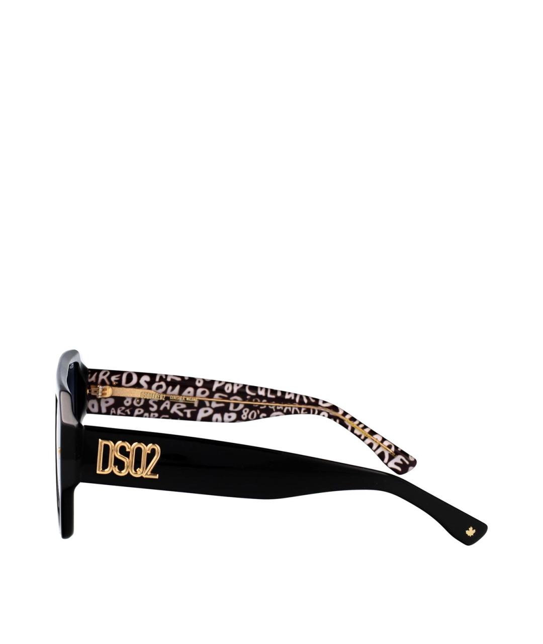 DSQUARED2 Черные пластиковые солнцезащитные очки, фото 3