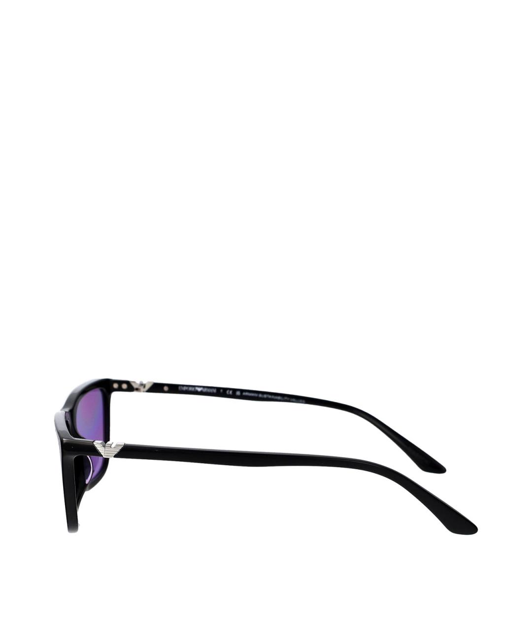 EMPORIO ARMANI Черные пластиковые солнцезащитные очки, фото 3