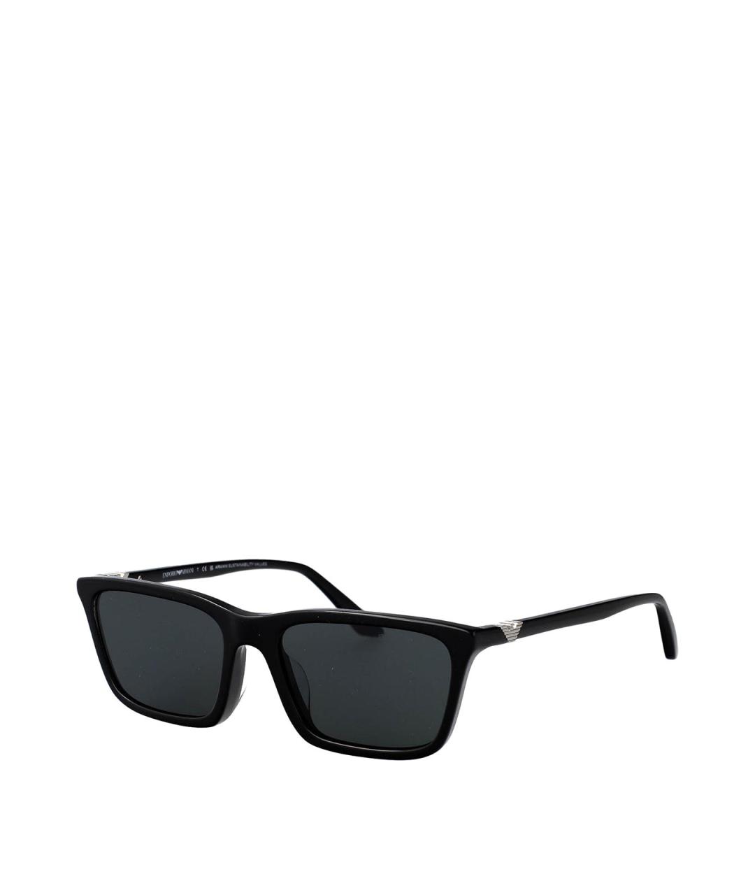 EMPORIO ARMANI Черные пластиковые солнцезащитные очки, фото 2