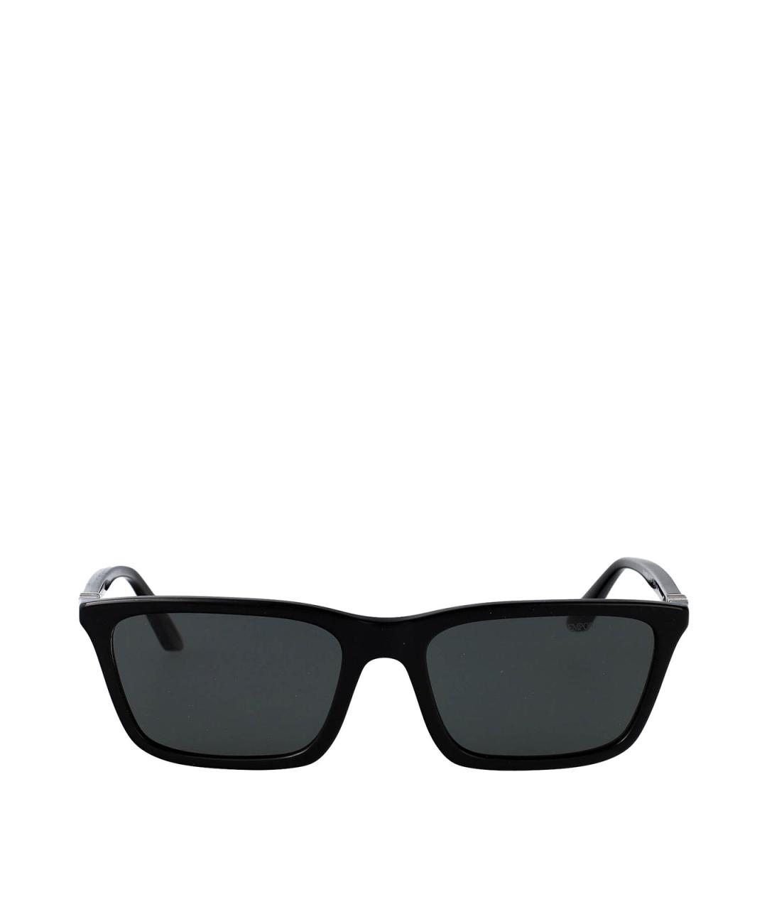 EMPORIO ARMANI Черные пластиковые солнцезащитные очки, фото 1