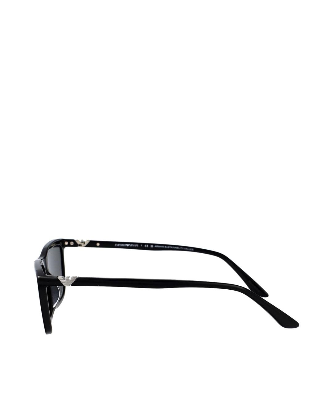 EMPORIO ARMANI Черные пластиковые солнцезащитные очки, фото 3