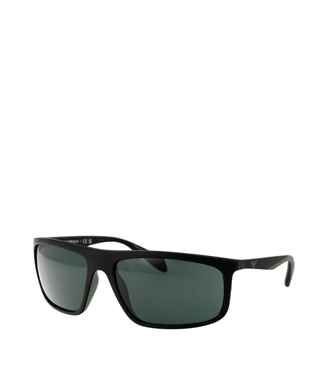 EMPORIO ARMANI Черные пластиковые солнцезащитные очки, фото 2