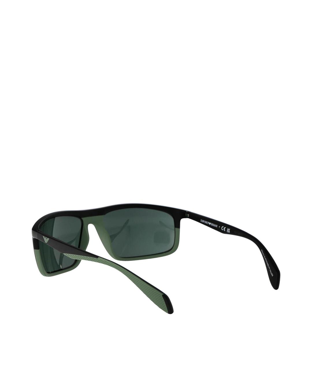EMPORIO ARMANI Черные пластиковые солнцезащитные очки, фото 4