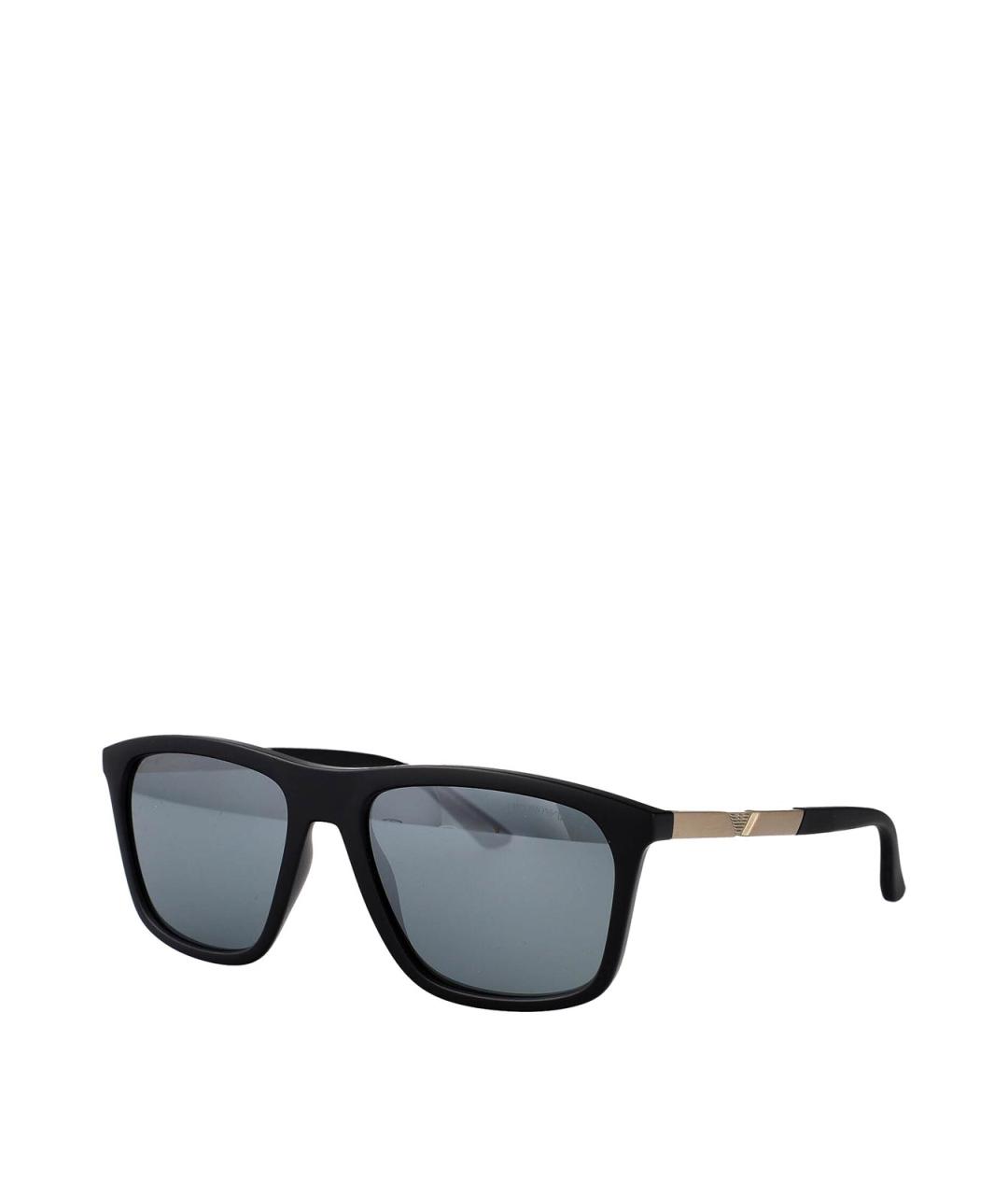 EMPORIO ARMANI Черные пластиковые солнцезащитные очки, фото 2