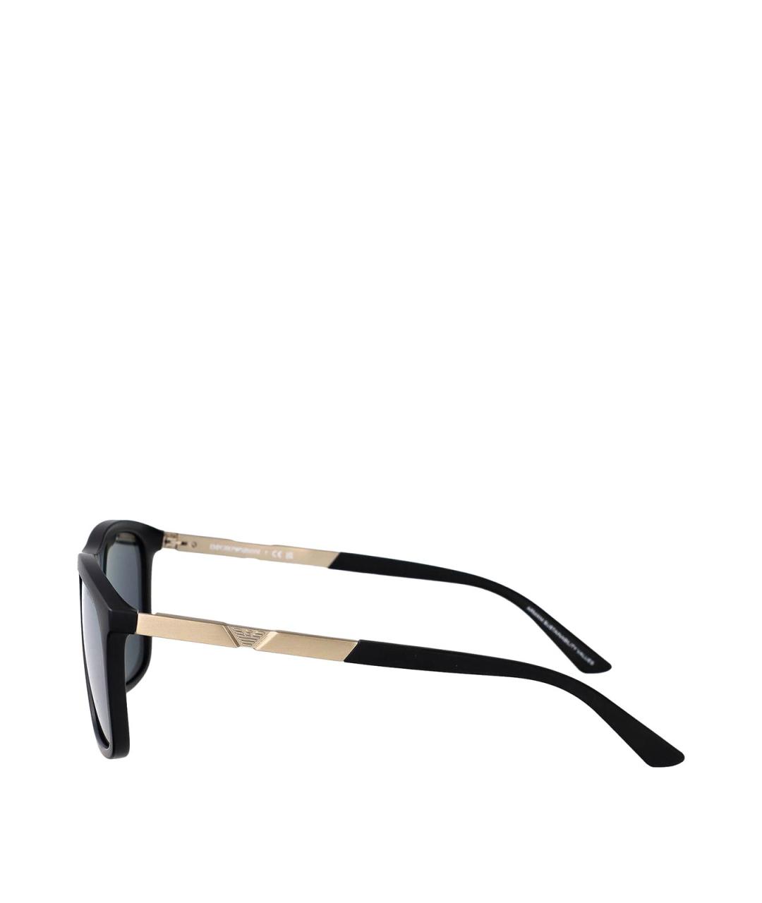 EMPORIO ARMANI Черные пластиковые солнцезащитные очки, фото 3