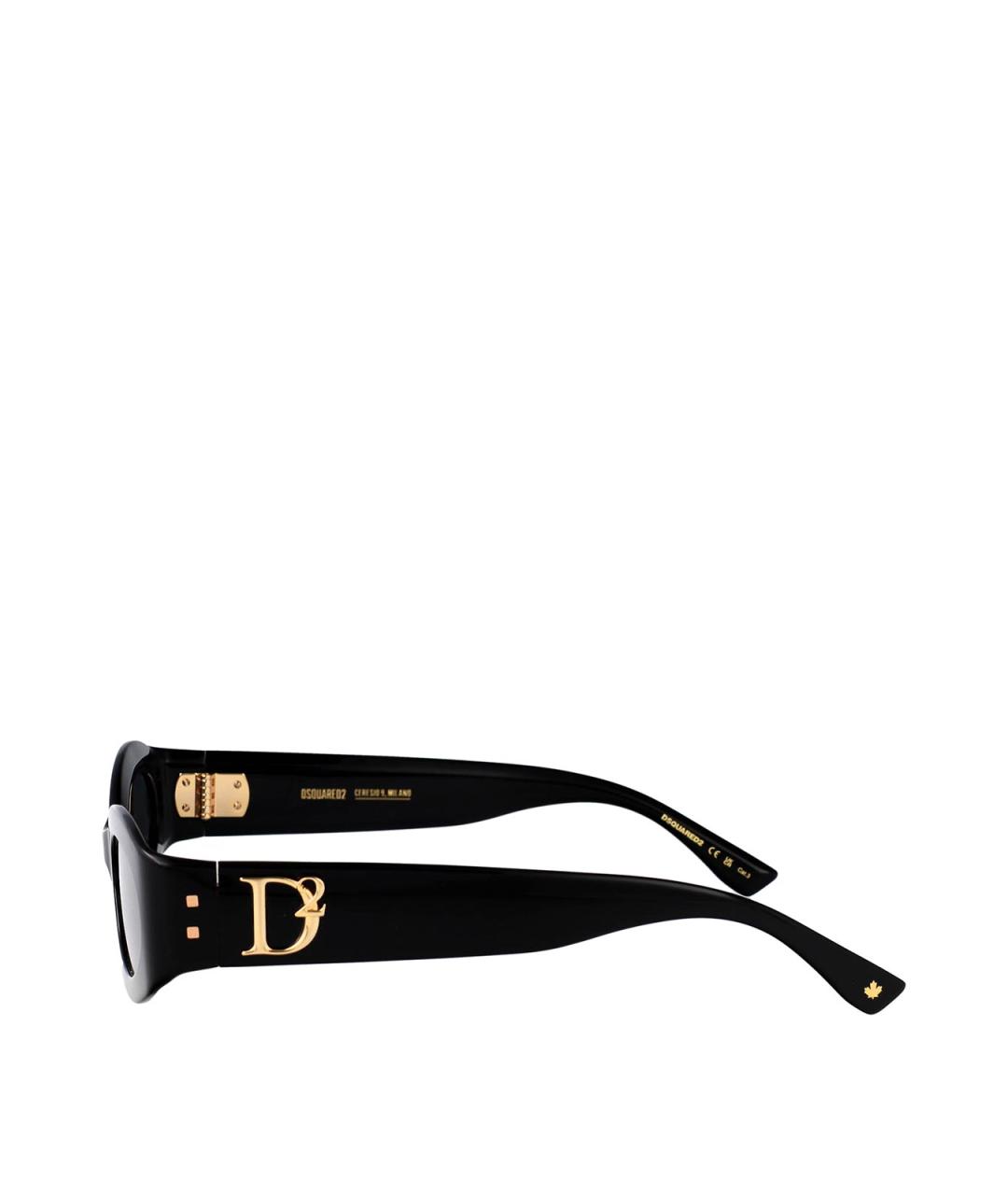 DSQUARED2 Черные пластиковые солнцезащитные очки, фото 3