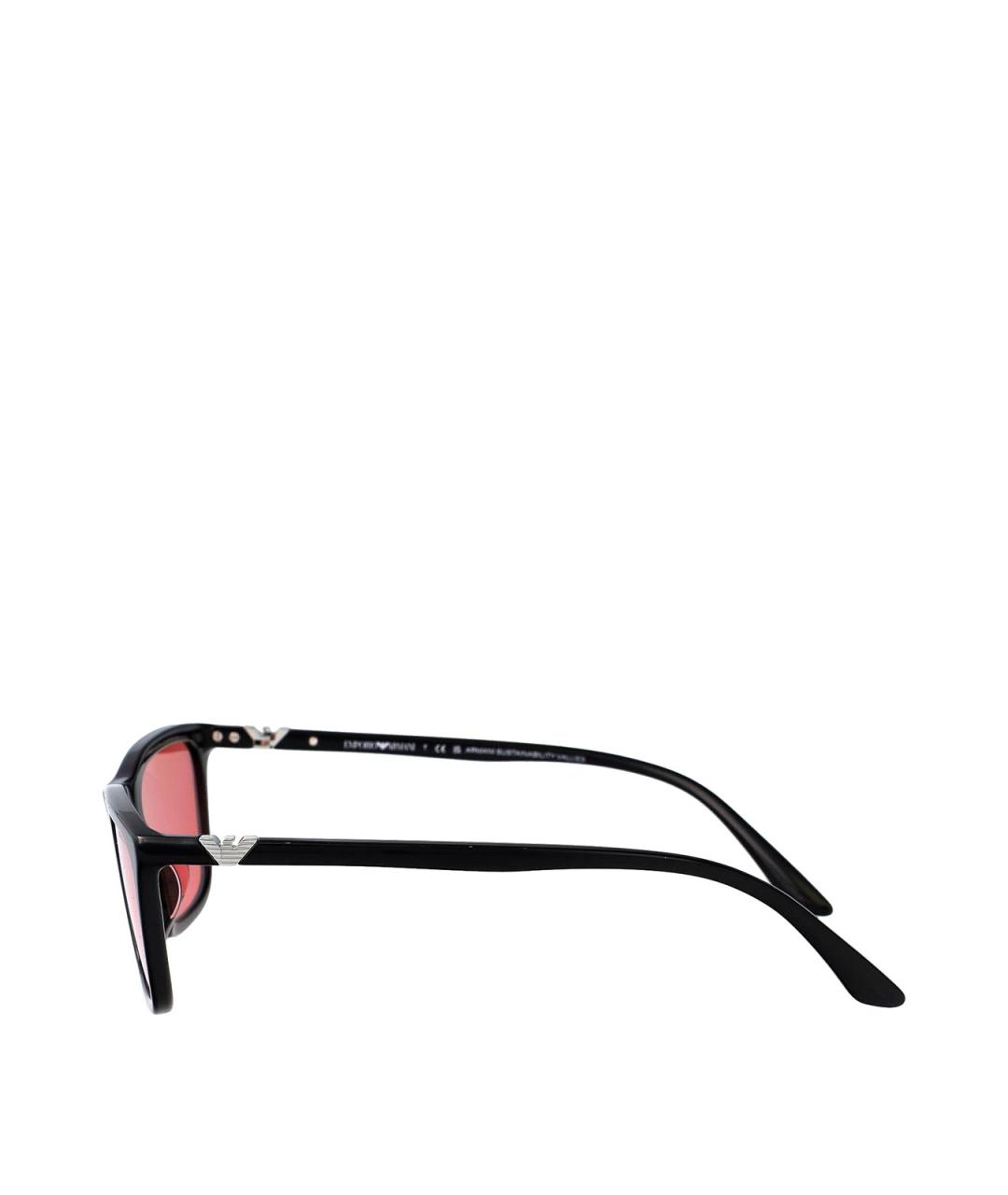 EMPORIO ARMANI Черные пластиковые солнцезащитные очки, фото 3