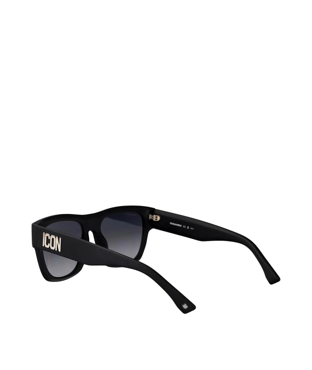 DSQUARED2 Черные пластиковые солнцезащитные очки, фото 4