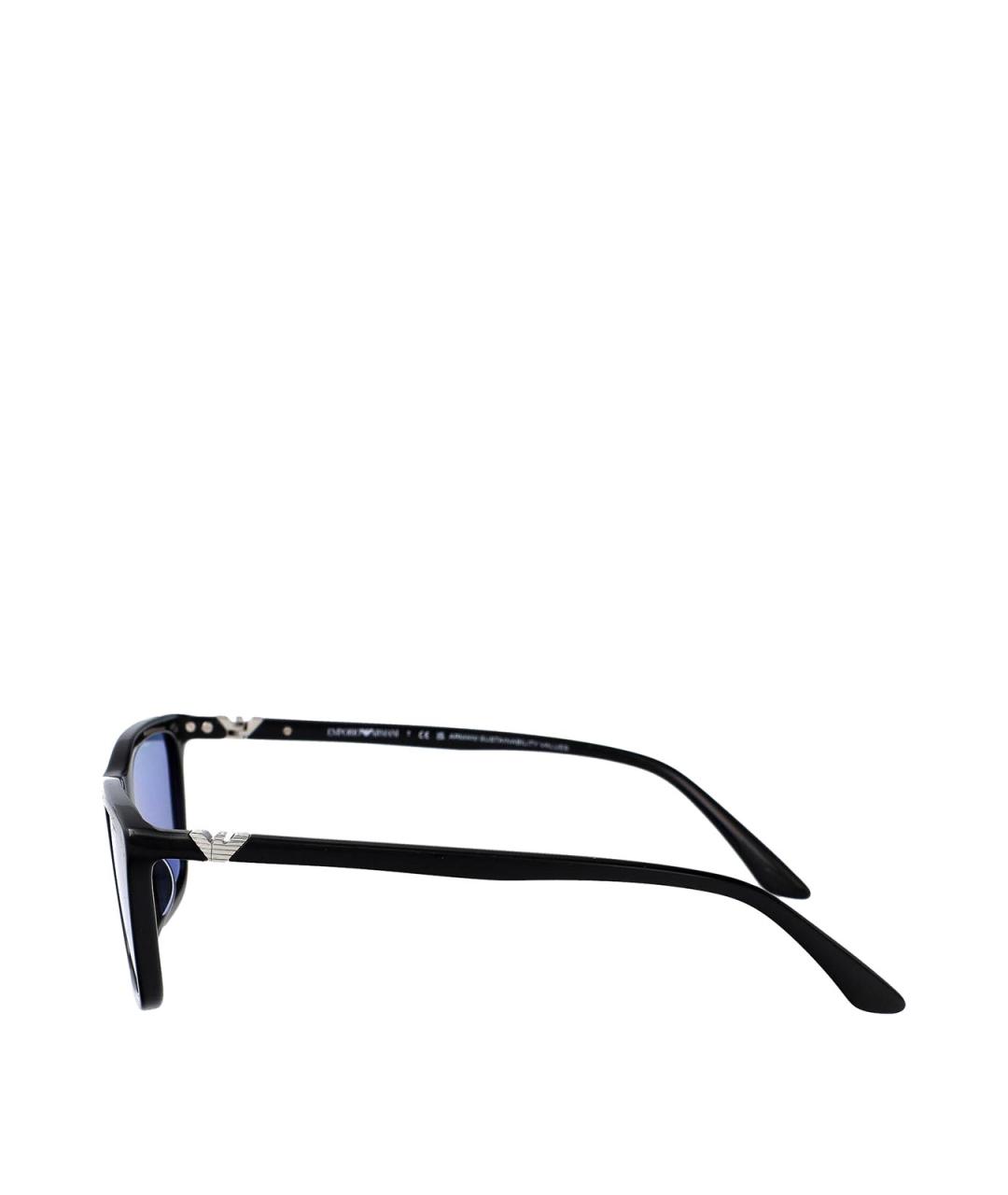 EMPORIO ARMANI Черные пластиковые солнцезащитные очки, фото 3
