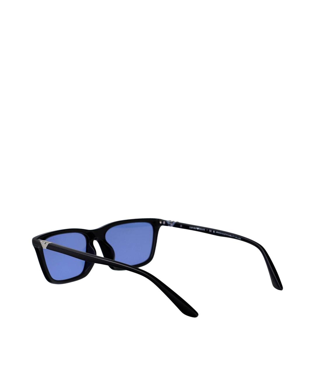 EMPORIO ARMANI Черные пластиковые солнцезащитные очки, фото 4