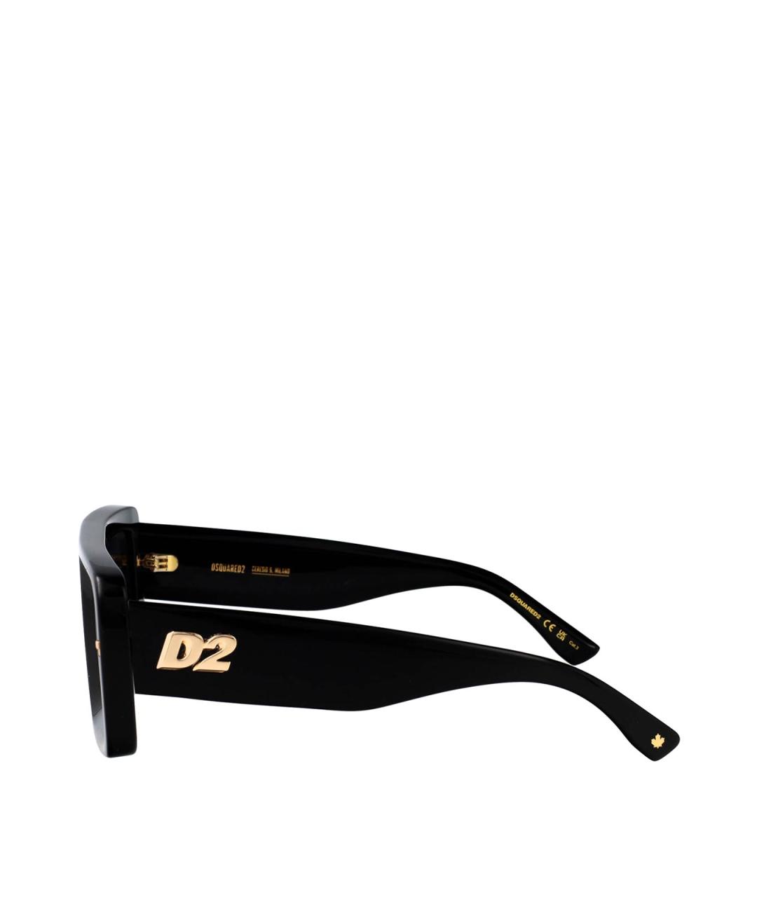 DSQUARED2 Черные пластиковые солнцезащитные очки, фото 3