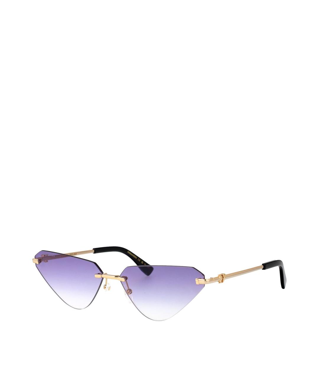 DSQUARED2 Золотые металлические солнцезащитные очки, фото 2