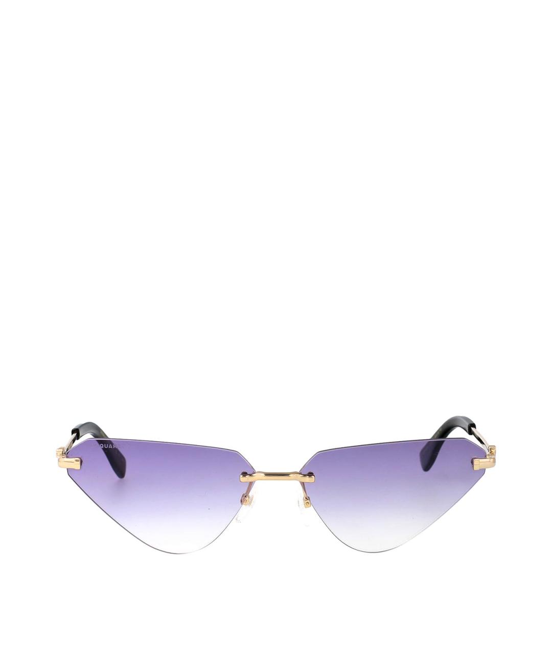 DSQUARED2 Золотые металлические солнцезащитные очки, фото 1