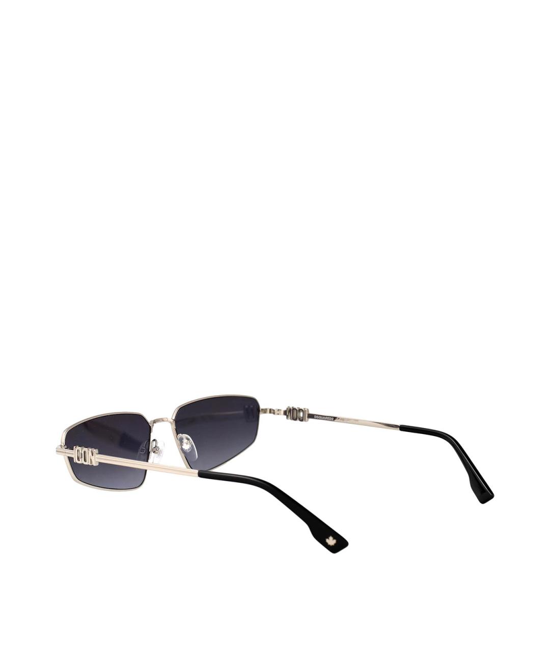 DSQUARED2 Серебряные металлические солнцезащитные очки, фото 4