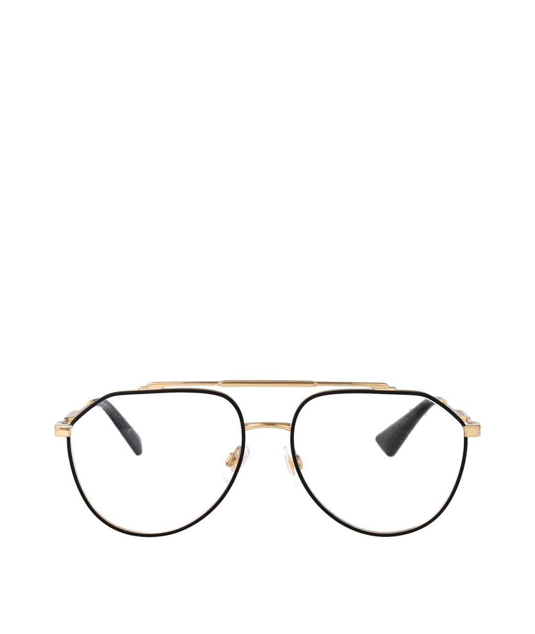 DOLCE&GABBANA Золотые металлические солнцезащитные очки, фото 1