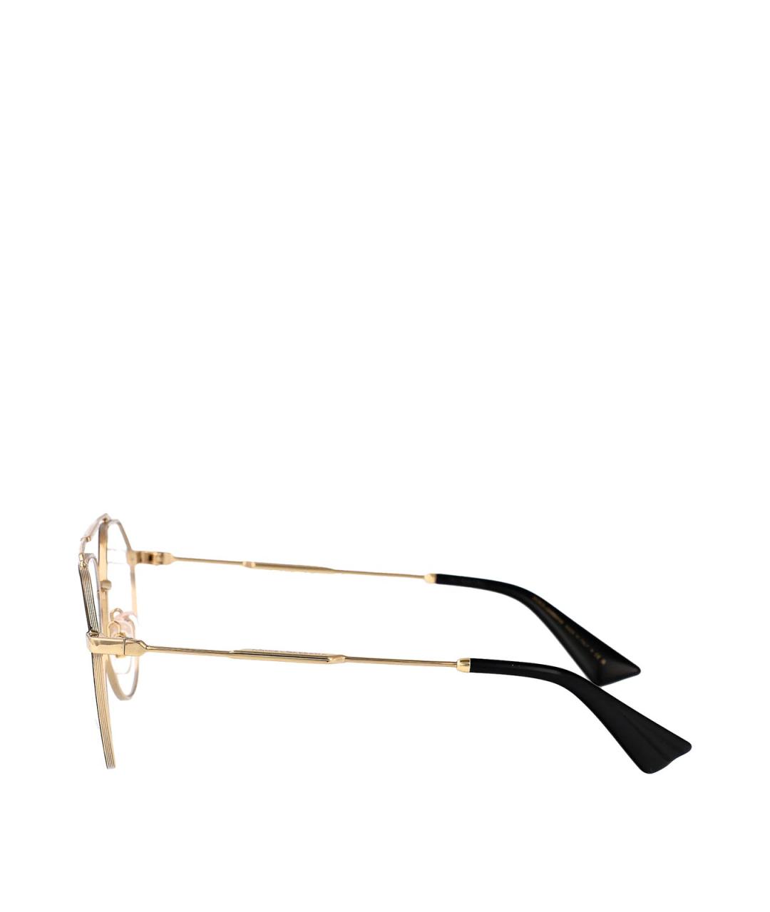 DOLCE&GABBANA Золотые металлические солнцезащитные очки, фото 3