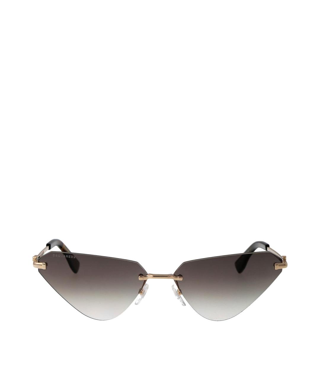 DSQUARED2 Золотые металлические солнцезащитные очки, фото 1