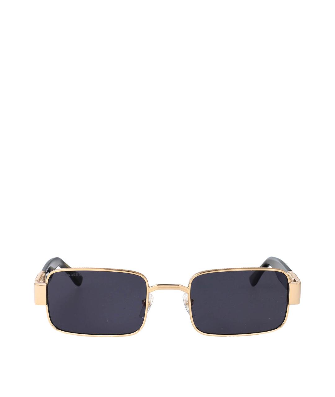 DSQUARED2 Золотые металлические солнцезащитные очки, фото 1