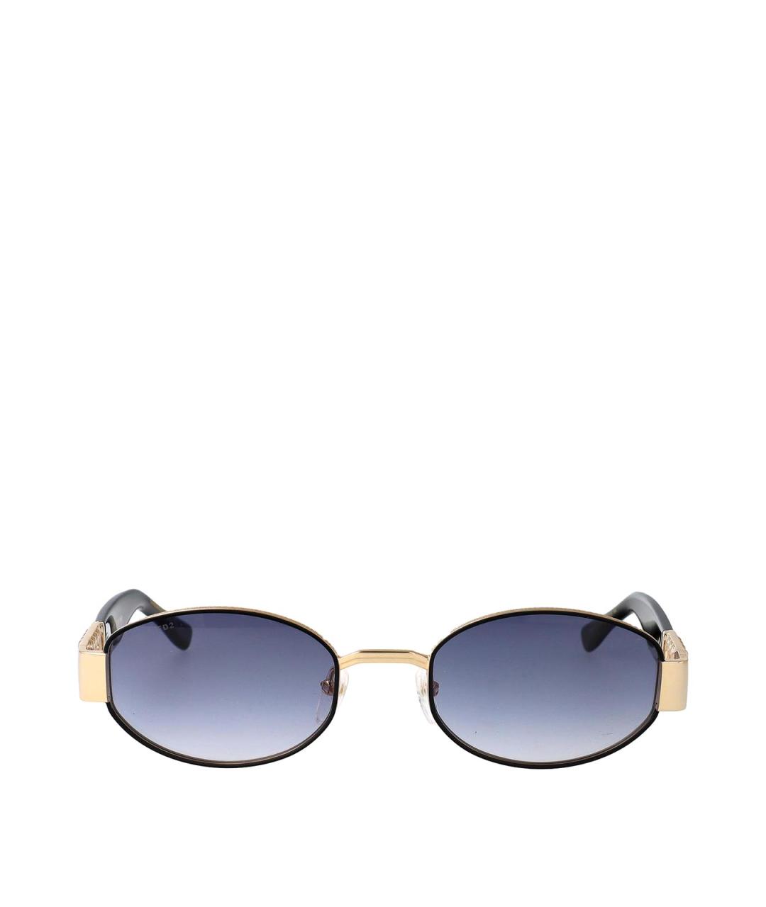 DSQUARED2 Золотые металлические солнцезащитные очки, фото 1